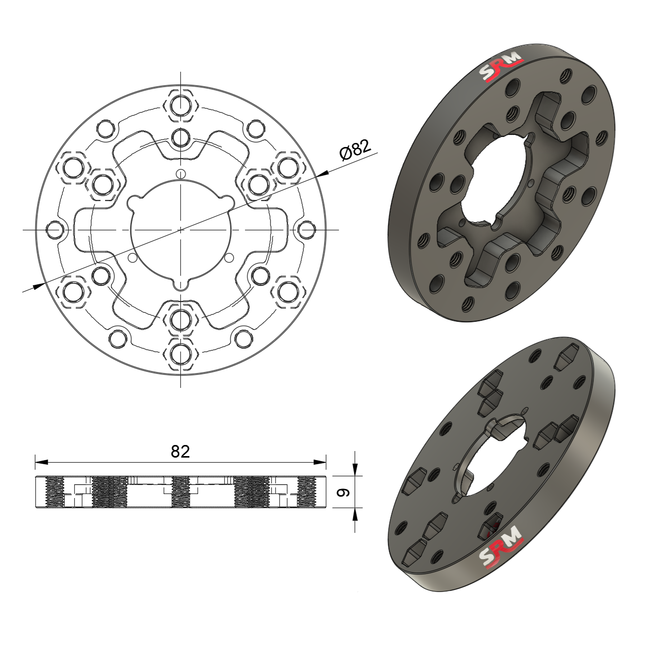 QR Adapter V2 for Fanatec QR1 and QR2