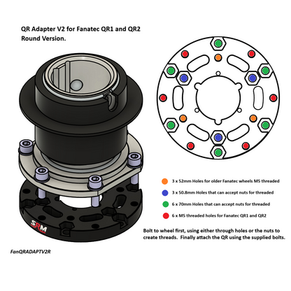 QR Adapter V2 for Fanatec QR1 and QR2