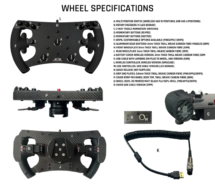 Sim Racing Wheel (SRM x Pineapple Grips Collaboration)